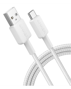 USB кабель Anker 322 USB-A to USB-C - 0.9м Nylon Білий (White)
