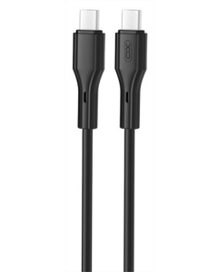 USB кабель XO NBQ231B Rock Series Type-C to TYPE-C - 60W - 1м Чорний (Black)