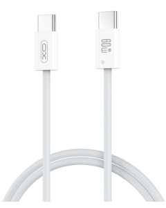 USB кабель XO NBQ273 Imitation Series Type-C to Type-C - 60W - 1м Білий (White)