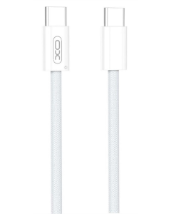USB кабельXO NBQ260A High-fashion Series Type-C to Type-C - 60W - 1м Білий (White)