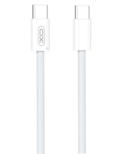 USB кабель XO NBQ260B High-fashion Series Type-C to Type-C - 60W - 1.5м Білий (White)