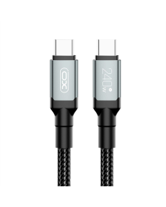 USB-кабель XO NBQ264A High Power Braided Type-C to Type-C - 240 Вт - 1 м Черный (Black)