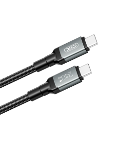 USB-кабель XO NBQ264A High Power Braided Type-C to Type-C - 240 Вт - 1 м Черный (Black)
