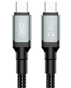 USB-кабель XO NBQ264A High Power Braided Type-C to Type-C - 240 Вт - 2 м Черный (Black)