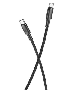 USB кабель XO NBQ199 High Power Braided Type-C to Type-C - 100W - 1м Чорний (Black)