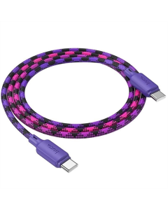 USB кабель Hoco X116 Meridian Type-C to Type-C 60W (1м) Фіолетовий (Gradient Purple Mix)