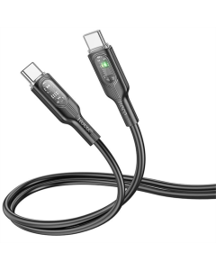 USB-кабель Hoco U120 60W Type-C to Type-C (1.2м) Черный (Black)