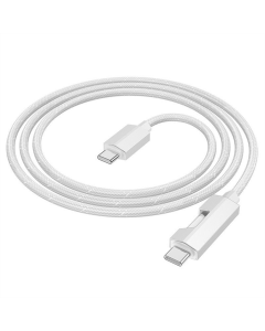 USB-кабель Hoco U123 Regent colorful 60W Type-C to Type-C (1.2м) Серый (Gray)