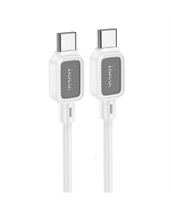 USB-кабель Hoco X108 Benefit 60W Type-C to Type-C (1м) Белый (White)
