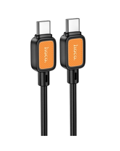 USB кабель Hoco X108 Benefit 60W Type-C to Type-C (1м) Чорний (Black)