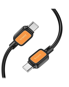 USB кабель Hoco X108 Benefit 60W Type-C to Type-C (1м) Чорний (Black)