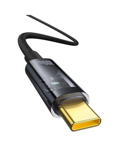 USB-кабель Baseus Explorer с автоматическим отключением Type-C к Type-C 100W (1м) Черный (Cluster Black)
