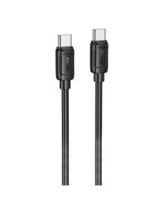 USB-кабель Hoco X115 Surpass Type-C к Type-C 60W (1м) Черный (Black)