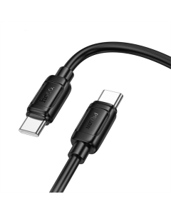 USB-кабель Hoco X115 Surpass Type-C к Type-C 60W (1м) Черный (Black)