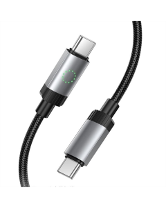 USB кабель Hoco X117 Star Type-C to Type-C 60W (1м) Чорний (Black)