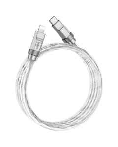 USB кабель Hoco U113 Solid 20W Type-C to Lightning (1м) Срібний (Silver)