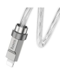 USB кабель Hoco U113 Solid 20W Type-C to Lightning (1м) Срібний (Silver)
