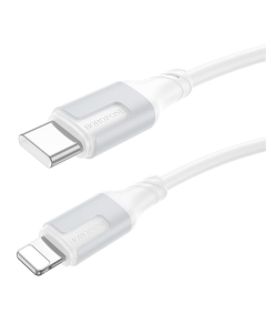 USB-кабель Borofone BX101 Creator 27W Type-C to Lightning (1м) Белый (White)