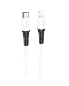 USB кабель Hoco X82 Silicone Type-C to Lightning 20W (1м) Білий (White)