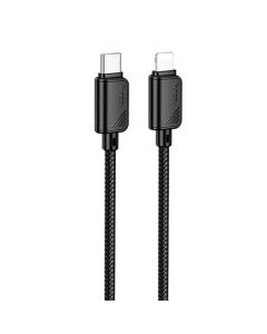 USB кабель Hoco X113 Beneficio Type-C to Lightning (1м) Чорний (Black)