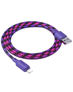 USB-кабель Hoco X116 Meridian USB к Lightning 2.4A (1м) Фиолетовый (Градиентный пурпурный микс)