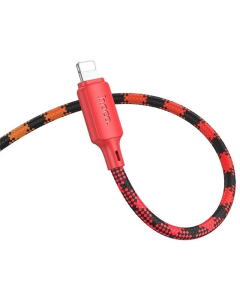 USB-кабель Hoco X116 Meridian USB to Lightning 2.4A (1м) Красный (Градиентный красный микс)