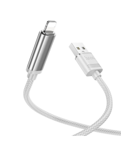 USB-кабель Hoco U127 Power USB to Lightning (1.2м) Серебристый Серый (Silver Gray)