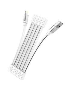 USB кабель Hoco U103 Magnetic Absorption USB to Lightning (1м) Білий (White)