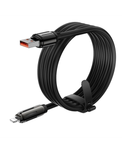 USB кабель Hoco U136 Prize USB to Lightning 2.4A (1.2м) Чорний (Black)