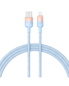 USB кабель Baseus Discolor Series Fast Charging USB to Lightning 2.4A (1м) Синій (Galaxy Blue)