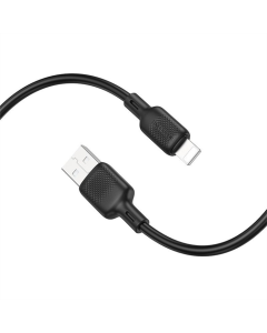 USB-кабель Borofone BX113 Lenny USB к Lightning 2.4A (3м) Черный (Black)