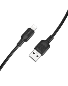 USB-кабель Borofone BX113 Lenny USB к Lightning 2.4A (3м) Черный (Black)