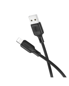 USB-кабель Borofone BX113 Lenny USB к Lightning 2.4A (3м) Черный (Black)