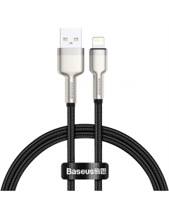 USB-кабель серии Baseus Cafule Metal USB to Lightning 2.4A (0.25м) Черный (Black)