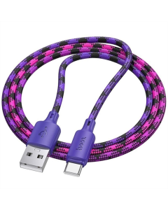 USB-кабель Hoco X116 Meridian USB к Type-C 3A (1м) Фиолетовый (Градиентный фиолетовый микс)