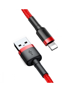 USB-кабель Baseus Cafule Lightning 2.4A (0.5м) Красный Черный (Red Black)