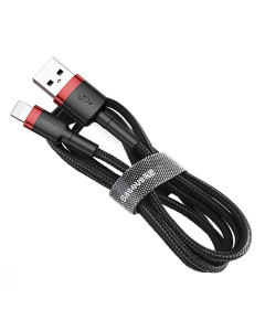 USB-кабель Baseus Cafule Lightning 2.4A (1м) Красный Черный (Red Black)