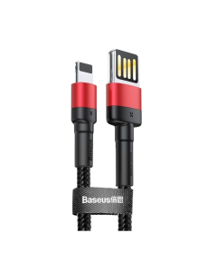 USB-кабель Baseus Cafule Lightning Special Edition 2.4A (1м) Красный Черный (Red Black)
