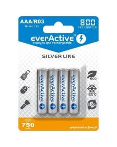 Акумулятор everActive AAA/HR03 Ni-MH 800mAh BL 4шт