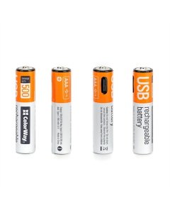 Акумулятор USB-C ColorWay (CW-UBAAA-09) AAA/HR03 Li-Pol 590 mAh BL 2шт