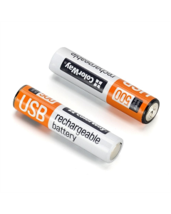Акумулятор USB-C ColorWay (CW-UBAAA-09) AAA/HR03 Li-Pol 590 mAh BL 2шт