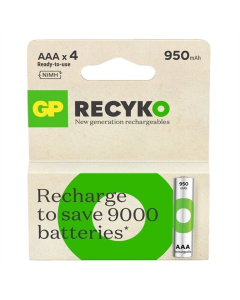 Акумулятор GP Recyko Eco AAA/HR03 NI-MH 950mAh Box 4 шт