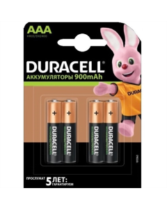 Акумулятор Duracell Recharge DX2400 LSD Ni-MH AAA/HR03 900 mAh BL 4шт