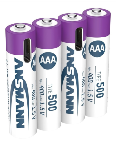 Аккумулятор Ansmann AAA/HR03 Li-Ion 500 мАч BL 4 шт.