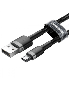USB-кабель Baseus Cafule Micro USB 2.4A (0.5м) Серый Черный (Серо-черный)