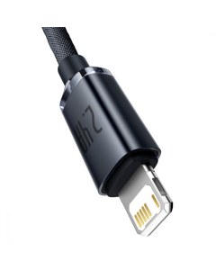 USB-кабель Baseus Crystal Shine Fast Charging Lightning 2.4A (1.2м) Черный (Black)