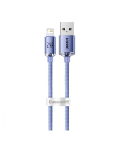 USB-кабель Baseus Crystal Shine Fast Charging Lightning 2.4A (2м) Фиолетовый (Purple)