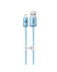USB-кабель Baseus Crystal Shine Fast Charging Lightning 2.4A (2м) Голубой (Небесно-голубой)
