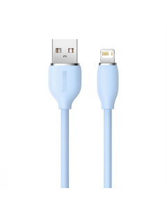 USB кабель Baseus Jelly Liquid Silica Gel 2.4A/1.2м Lightning Синій (Blue)
