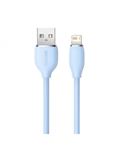 USB кабель Baseus Jelly Liquid Silica Gel 2.4A/2м Lightning Синій (Blue)